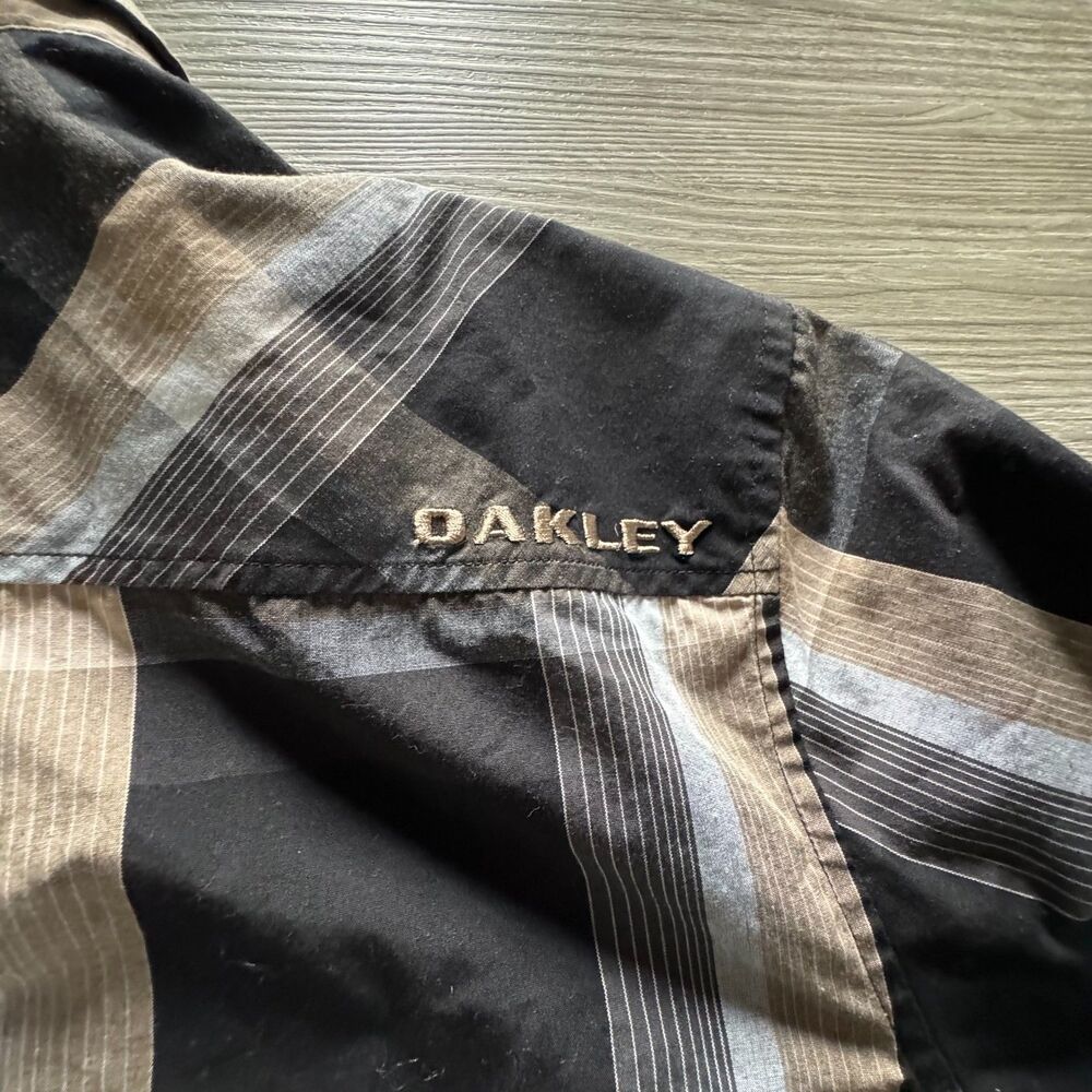 Oakley Short Sleeve Shirt - Black/Tan - Mens M - Picture 7 of 7